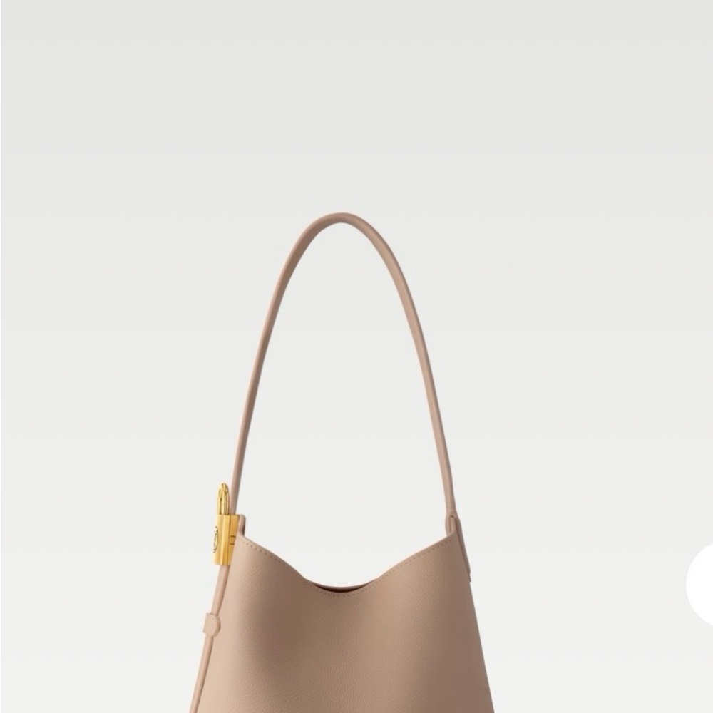 Louis Vuitton Lowkey Tan Hobo Bag with Gold Hardware